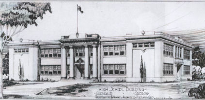 Architectural Drawing of Glendale School